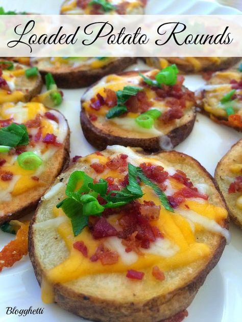 Baked Potato Rounds, Potato Rounds, Potato Appetizers, Mini Brownies, Bowl Party Food, Potato Skin, Loaded Potato, Potato Sides, Loaded Baked Potatoes