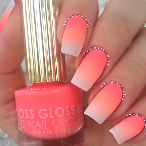 Colorful Combinations for Ombre Nails For Any Occasion ★ See more: https://naildesignsjournal.com/ombre-nails-colorful-combinations/ #nails Ombre Nail Art Designs, Unghie Sfumate, Nagellack Trends, Matte Nails Design, Nail Art Ombre, Latest Nail Art, Neon Nails, Nail Art Summer, Cute Nail Designs