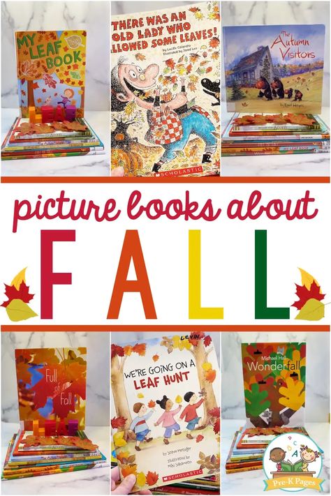 Books About Fall I have compiled a list of over 25 of my favorite Fall themed picture books for preschoolers for you. It doesn’t matter if you’re a pumpkin spice lover, a cider connoisseur, or a football fanatic, there’s something for everyone in this comprehensive list of fall books for preschoolers ages 3-5. #fall #booklist #fallbooks Preschool Fall Theme Activities, Interactive Books For Preschoolers, Kindergarten Fall Art, Autumn Preschool Theme, Best Picture Books, Books For Preschoolers, Fall Science, Literacy Activities Preschool, Fall Books