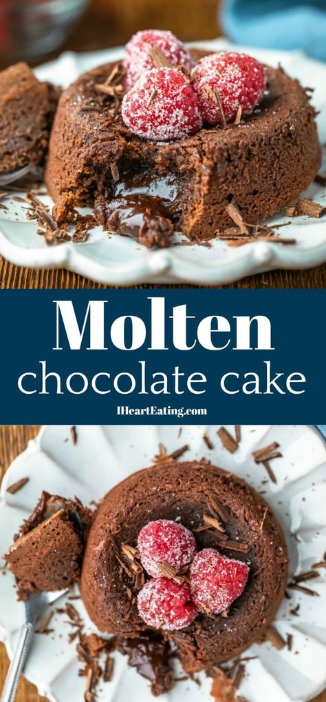 Chocolate Lava Cakes, Easy Dessert Recipe, Molten Lava Cakes, Molten Chocolate, Chocolate Lava, Chocolate Lava Cake, Valentines Day Desserts, Cupcake Flavors, Warm Chocolate