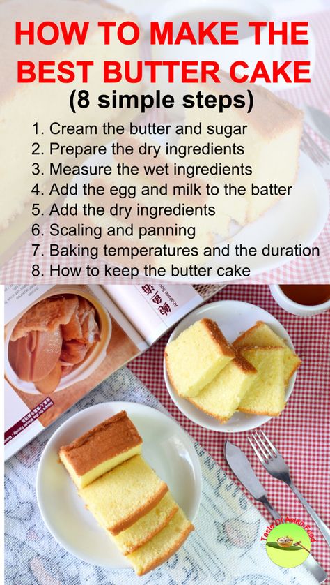 I am writing this guide from the perspective of a non-pastry chef. This guide will save you all the hard work of finding the answers how to bake the best butter cake and avoid most of the common mistakes. Rich Butter Cake Recipe, Best Butter Cake Recipe, Chinese Dessert Recipe, Butter Cakes, Kek Lapis, Butter Cake Recipe, Chinese Dessert, Best Butter, Sponge Cake Recipes