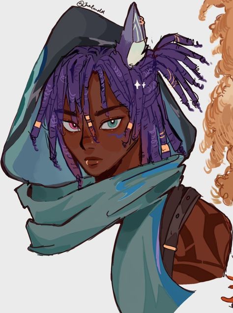 Purple Hair Oc, Afro Hair Drawing, Get Over Him, Dnd Art, Black Anime Characters, Black Love Art, Black Art Pictures, Guy Drawing, Afro Art