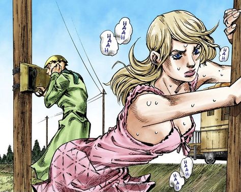 Lucy Steel, Hippie Painting, Jojo Parts, Ball Run, Jojo's Bizarre Adventure Anime, Jojo Anime, Jojo Bizzare Adventure, Amazing Adventures, Jojo Bizarre