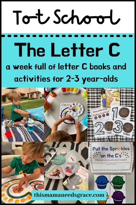 Looking for some ideas and inspiration on how to teach your little one their abcs from home? Visit the blog for a full week of letter C themed activities, books and curriculum. #LetterC #TeachingToddler #AlphabetCurriculum Preschool Lesson Plans Themes, Letter C Preschool, Letter C Activities, Letter D Crafts, Toddler Lessons, The Letter G, The Letter C, The Letter D, D Book