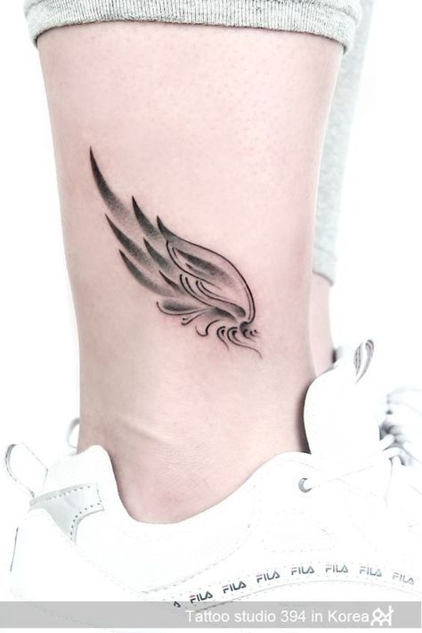 Wing Tattoo Ideas, Small Wing Tattoos, Alas Tattoo, Ankle Tattoo Designs, Virgo Tattoo, Wing Tattoo Designs, Wing Tattoo, Make Tattoo, Feminine Tattoo