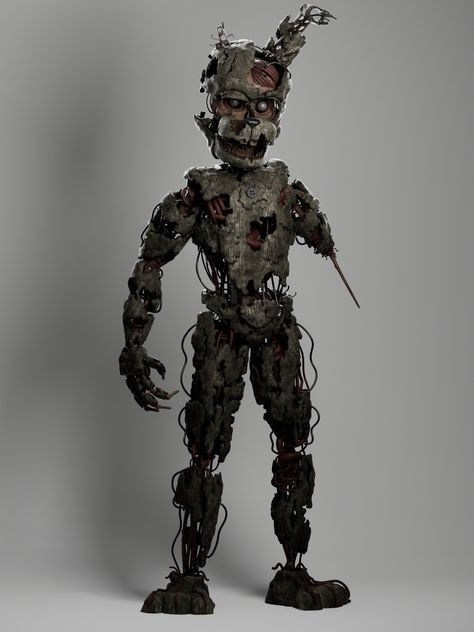 Realistic Fnaf Animatronics, Realistic Springtrap, Fnaf Realistic, Animatronic Oc Base, Fnaf Models, 3d Posters, Big Happy Family, Fnaf Song, Fnaf Photos