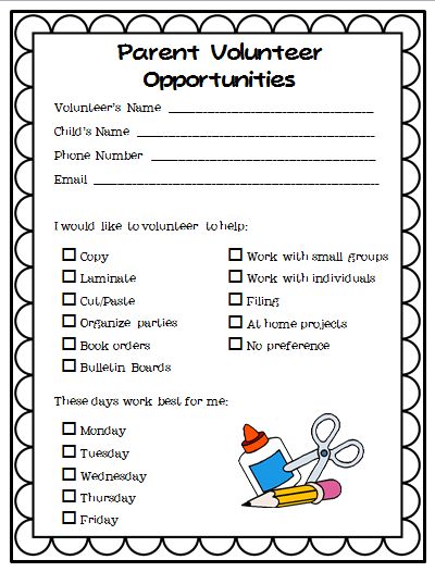 Parent Volunteer form to print add an open sign up to current volunteer schedule for things that don't involve students such as bulletin boards etc...."am available during this time" Parent Volunteer Form, Classroom Volunteer, Curriculum Night, Family Involvement, Parent Volunteers, Parent Involvement, Parenting Plan, Back To School Night, Teacher Conferences