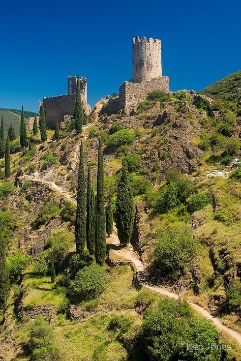 Lastours, Languedoc, France. Languedoc France, France Art, Monument Valley, Castle, Art Print, France, Natural Landmarks, Art Prints, Photographer