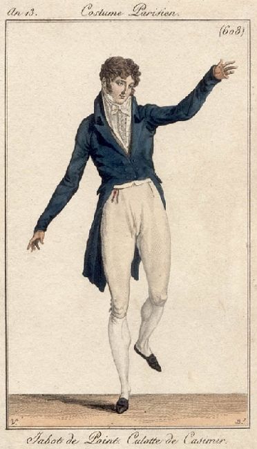 Costume Parisien 1805 Regency Mens Fashion, White Breeches, 19th Century Men, 1820s Fashion, Regency Era Fashion, 1800s Fashion, Regency Fashion, Regency Era, Mode Masculine