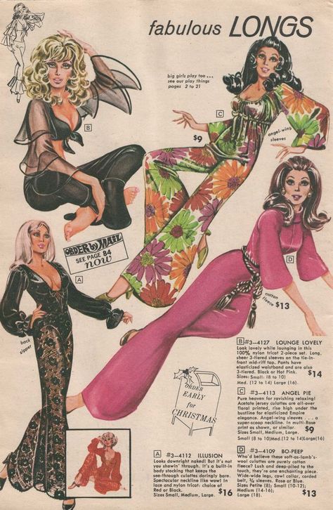 70s Hollywood Fashion, 70s Couture Fashion, 70's Sears Catalog, Vintage Fredericks Of Hollywood Ads, 1970s Fashion Magazine, Fredrick’s Hollywood, 70s Fredericks Of Hollywood, Old Hollywood Design, Vintage Hollywood Aesthetic