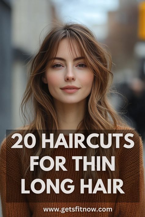 Haircut Volume Layers, Women’s Haircuts For Thinning Hair, Fine Hair With Long Bangs, Medium Long Haircut Wavy Hair, Medium Length For Thinning Hair, Haircut Ideas For Fine Straight Hair, Womens Haircuts Long Straight Fine Hair, Long Hair With Layers Fine Hair, Layered Styles For Fine Hair