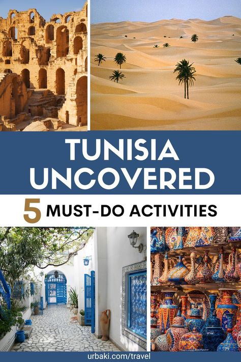 Tunisia is one of the most popular tourist destinations in North Africa, and for good reason. It offers spectacular beaches for those who need to relax and several diverse cities with ample opportunities for shopping and eating. However, more importantly, Tunisia is a country rich in history. Its UNESCO-protected archaeological sites provide insight into the periods of Roman, Arab and European rule and the treasures left behind by each civilization. Here are 10 of the top Tunisian attractions... Things To Do In Tunisia, Tunisia Vacation, Tunisia Holiday, Tunisia Africa, Tunisia Travel, African Adventure, Exotic Travel Destinations, 2024 Travel, Africa Travel Guide