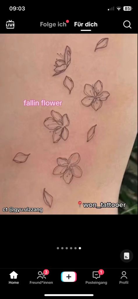 Fallin Flower, Tattoos