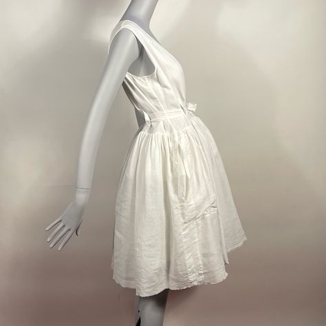 Dresses Vivienne Westwood, Vivienne Westwood Dresses, Vivienne Westwood Dress, Double Layer Skirt, Find Style, White Linen Dress, Layer Skirt, White Linen Dresses, Plain Dress