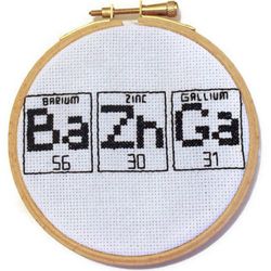 Bazinga Chemistry Hoop!!!!!!!!!! Cross Stitch Hoop, Cross Stitch Quotes, Completed Cross Stitch, The Big Bang Theory, Cross Stitch Funny, Cross Stitches, Needle Work, Crafty Projects, A Cross