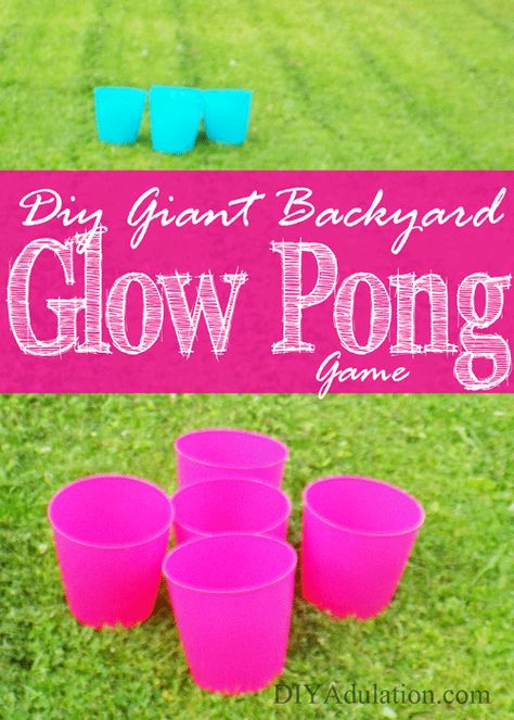 Outside Party Games, Yard Pong, Giant Backyard, Giant Beer Pong, Backyard Games Diy, Picnic Activities, Diy Yard Games, Outdoor Party Games, Pong Game