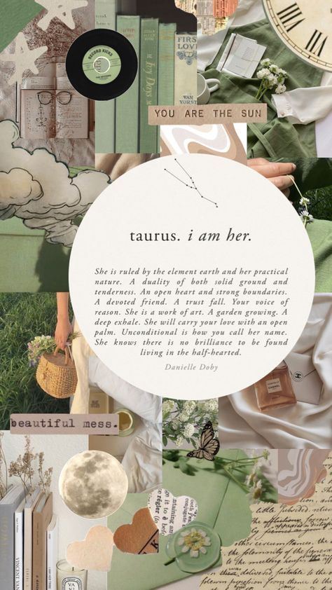 Wallpaper Backgrounds Taurus, Taurus Green Wallpaper, Taurus Collage Wallpaper, April Taurus Aesthetic, Taurus Aesthetic Art Wallpaper, Taurus Aesthetic Quotes, Zodiac Signs Aesthetic Wallpaper, Taurus Phone Wallpaper, Taurus Aesthetic Wallpaper Iphone