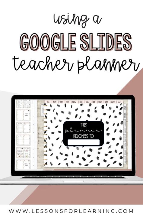 Google Slides Planner Template, Teacher Planner Digital, Google Drive Teacher Planner, Digital Lesson Planner, Digital Teacher Planner, Teacher Planner Ideas, Best Teacher Planner, Teacher Binder Organization, Digital Lesson Plans