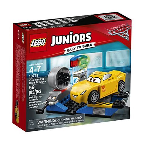 LEGO  Juniors Cruz Ramirez Race Simulator 10731 Building Kit -- Click for more Special Deals #Disney#Disneybound#DisneyKids#Disneyland Lego Juniors, Disney Cars 3, Cruz Ramirez, Lego Toys, Cars 3, Building Instructions, Buy Lego, Lego Cars, Building For Kids