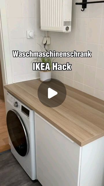 Ikea Washing Machine Cabinet, Diy Washing Machine, Washing Machine Cabinet, Home Improvement Ideas, Laundry Routine, Ikea Diy, Home Storage, Ikea Hacks, Maximize Space