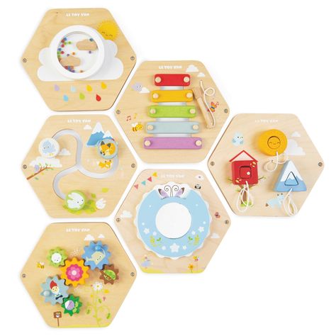 Cloud Activities, Le Toy Van, Baby Mirror, Multi Sensory, Nursery Toys, Wooden Rainbow, Shapes Activities, Busy Board, Honeycomb Pattern