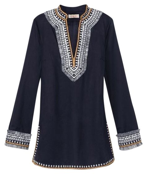 Tory Burch Navy Size Sz 4 Tunic. Free shipping and guaranteed authenticity on Tory Burch Navy Size Sz 4 Tunic at Tradesy. Nwt One of our most iconic styles, the Tory Tunic... Preppy Essentials, Tunic Shirts, Preppy Brands, Feel Beautiful, Weekend Wear, Rachel Zoe, Preppy Outfits, Sewing Inspiration, Tunics