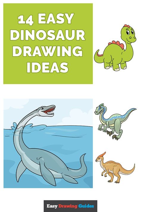 14 Dinosaur and easy step-by-step Dinosaur Drawing Ideas for kids and beginners. Learn how to draw Dinosaur stuff. See all drawing tutorials on https://easydrawingguides.com/easy-dinosaur-drawing-ideas/ How To Draw A Dinosaur Step By Step, Dinosaur Drawing Ideas, Draw Dinosaur, Easy Dinosaur Drawing, Step By Step Drawings, Dinosaur Stuff, Drawing Ideas For Kids, Drawing Guides, Dinosaur Drawing