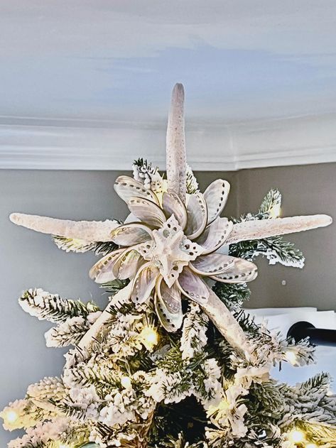 Boho Christmas Tree Topper, Starfish Photo, Beach Christmas Decor, Beachy Christmas Decor, Starfish Tree Topper, Tree Star Topper, Christmas Decor Tree, Diy Tree Topper, Star Christmas Tree Topper