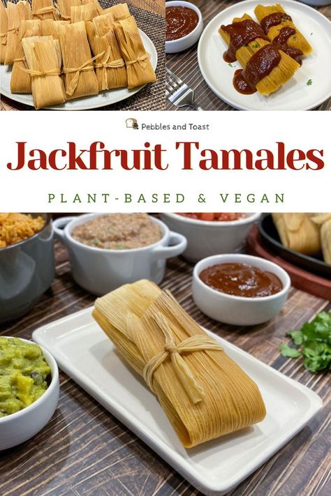 Jackfruit Tamales, Vegetarian Chile, Mushroom Filling, Vegan Tamales, Beef Tamales, Red Chile Sauce, Chile Sauce, Red Chile, Dinner Prep