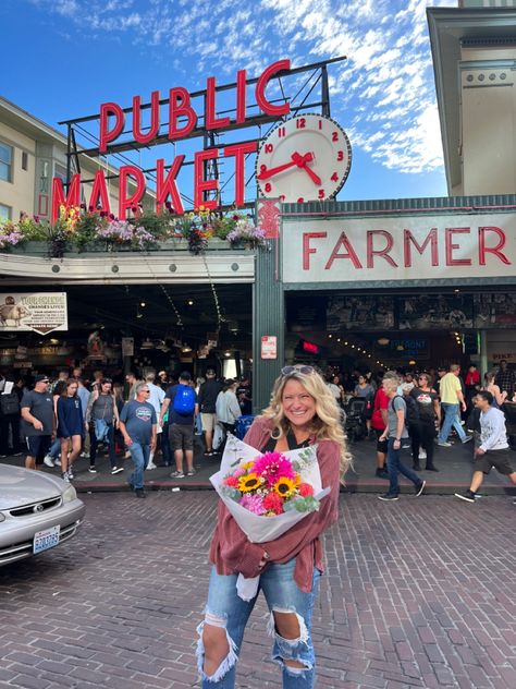 Farmers Market Photoshoot, Market Photoshoot, Seattle Photos, Farmers Market, You Changed, Farmer, Times Square, Broadway Shows, Seattle