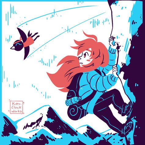 Celeste Fanart, Celeste Art, A Short Hike, Indie Game Art, Little Misfortune, Inner Demons, Art Style Inspiration, Just Breathe, Indie Games