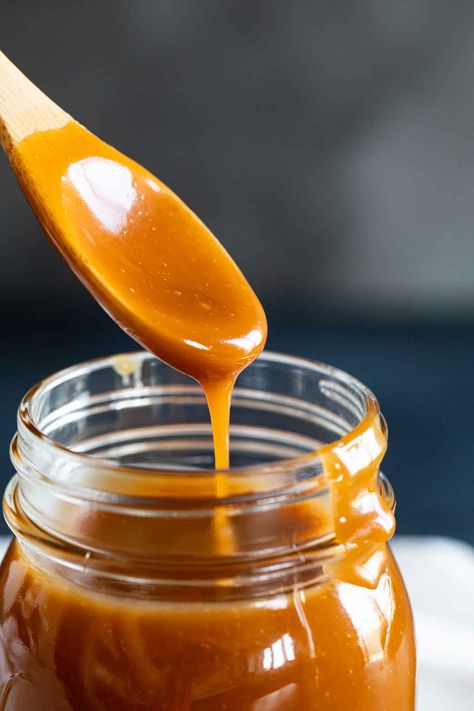 Salted Caramel Sauce - Taste and Tell Caramel Sauce With Milk, Vegan Bbq Sauce Recipe, Butter Caramel Sauce, Vegan Bbq Sauce, Bourbon Caramel Sauce, Vegan Sauce, Peanut Butter Caramel, Vegan Dips, Butterscotch Sauce