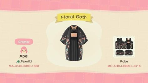 Found in an Animal Crossing FB group. Wish I knew artist's Twitter, insta, etc. to credit! Acnh Fashion, Floral Goth, Tom Nook, Acnh Clothes, Animal Crossing 3ds, Ac New Leaf, Animal Crossing Funny, Animal Crossing Memes, Animal Crossing Guide