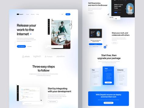 Dispatch · Web Hosting Landing Page by Keanu Gaurava for Pickolabs on Dribbble App Design Trends, Unique Website Design, Wordpress Ecommerce Theme, Hosting Website, Writing Plan, Small Business Online, Seo For Beginners, Blog Planner, Unique Website