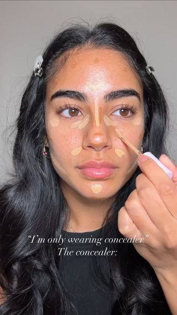 ALICE x T on Instagram: "A full face of concealer using the new @kyliecosmetics Power Plush longwear concealer ad 🎀 I have been lovinggg this concealer – It’s blurring and smoothing whilst being hydrating 💞 it also comes in 40 shades!! I can wear multiple different flexible shades which is rare for me ✨ available @bootsuk - 5w and 4.5wn under my eyes to brighten - 6.5n for concealing - 8c for bronzing #kyliecosmetics" Full Face Of Concealer, Bad Makeup, Full Coverage Concealer, Kylie Cosmetics, Full Face, My Eyes, Concealer, Instagram A, Makeup Artist