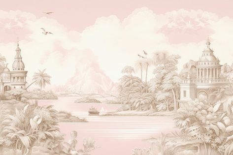 Pisa outdoors sketch architecture. | Premium Photo Illustration - rawpixel Background For Architecture Presentation, Pisa Sketch, Pastel Pink Background Landscape, Pink Palace Drawing, Light Pink Landscape Background, Pink Scrapbook, Palm Tree Plant, Landscape Drawings, Architecture Sketch