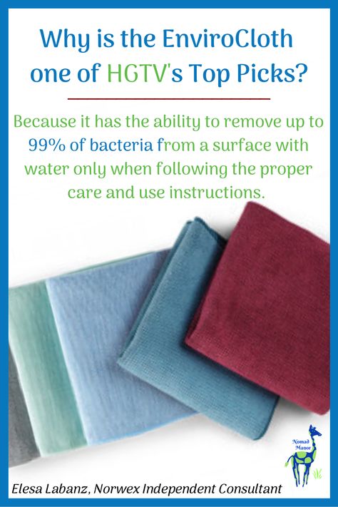 Find out why HGTV loves Norwex's EnviroCloth for eco-friendly, fast and efficient cleaning. #Norwex Norwex Envirocloth, Norwex Biz, Norwex Microfiber, Norwex Cleaning, Sustainable Cleaning, Chemical Free Cleaning, Clean Motivation, Hgtv Magazine, Efficient Cleaning