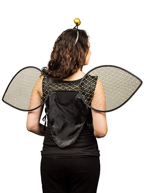 Complete Costume Kit, 14.80 wings small breast plate, head boppers Bee Wings, Bee Costume, Period Costumes, Longchamp Le Pliage Backpack, Yellow Stripes, Costumes For Women, Black Outfit, Bumble Bee, Fancy Dress