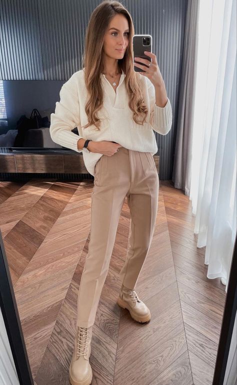 Outfit Botas, Hijabi Outfits Casual, Chelsea Boots Women, Fall Outfits For Work, Casual Work Outfits, Looks Chic, Autumn Outfit, Professional Outfits, Fall Fashion Outfits