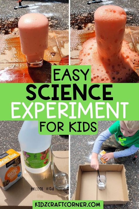 Quick, safe, and easy baking soda science experiment for kids! If you are looking for a fun science experiment for your child or the classroom this is it! Outdoor Art Activities, Baking Soda Science, Best Science Experiments, School Experiments, Fun Science Experiments For Kids, Elementary Science Experiments, Balloon Experiment, Projects For Preschoolers, Science Experiments Kids Elementary