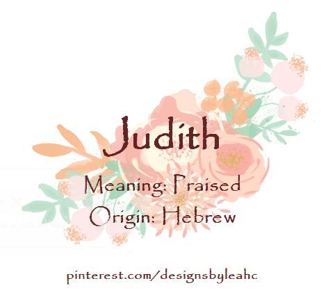 Baby Girl Name: Judith. | Meaning: Praised. | Origin: Hebrew. | Nicknames: Jude, Judi, Judy. || www.pinterest.com/designsbyleahc Hipster Boy Names, Hipster Names, Names Biblical, Baby Nicknames, Jesus Names, Hipster Baby Names, Exotic Names, Southern Baby Names, Children Names