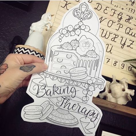 Baking Tattoo Sleeve, Bake Tattoos, Baking Tattoos For Women, Bakery Tattoo, Baking Tattoo Ideas, Pastry Tattoo, Dessert Tattoo, Baking Tattoo, Baker Tattoo