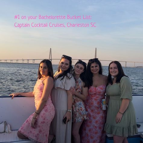 #1 on your Charleston Bachelorette, Party Boat Cruise with Captain Cocktail Cruises! Choose from Private, Semi-Private, or hop on one of our public cruises. Seeing Charleston by water is a must do! Book Now: 📞 (832)513-3246 💻 www.charlestonboatparty.com 📧 bookings@charlestonboatparty.com . . . . . . . . . . #captaincocktailcruises #charlestonboatparty #charlestonboatparty #charlestonsc #chsdaily #theknot #bacheloretteparty #bachelorettegoals #bacheloretteweekend #bacheloretteideas #engage... Charleston Bachelorette Party, Bachelorette Inspo, Charleston Bachelorette, Party Boat, Charleston Style, Bridal Squad, Boat Cruise, Bachelorette Ideas, Boat Party