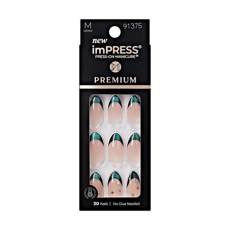 PRICES MAY VARY. The No Glue Mani: With new & improved adhesive for long-lasting wear. Ready-to-wear, one-step press-on nails. Easy to apply at home, literally in minutes. No experience needed. Gel nails feel totally comfortable & have a seamless, natural look. Take It Up a Notch: The world’s best-selling ready-to-wear false nail brand just took it to the next level! imPRESS Premium features trendy designs created with high tech special effects, previously only available by professionals at nail 30 Nails, Kiss Products, Impress Nails, Kiss Nails, Kiss Beauty, Almond Shape, Popular Nails, Nail Kit, Nail Manicure