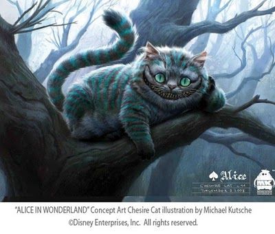 Tim Burton's Alice in Wonderland concept art - White Rabbit, Cheshire Cat, Bandersnatch and Baynard Cheshire Cat Costume, Cheshire Cat Alice In Wonderland, Alice In Wonderland Characters, Cat Artwork, Adventures In Wonderland, Cat Costumes, Cheshire Cat, Cat Wallpaper, Grimm