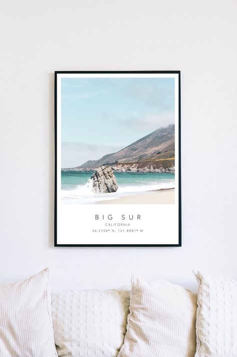 Mcway Falls, Tropical Art Print, Big Sur California, Architecture Poster, Photography Pricing, City Wall Art, Ocean Decor, Minimalist Home Decor, Typography Art