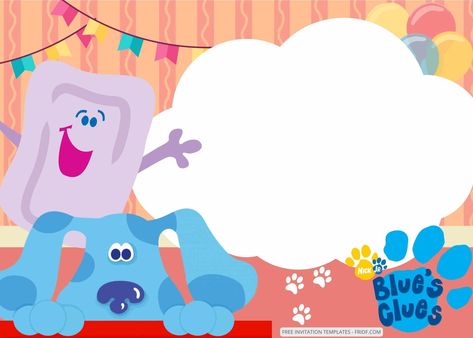 FREE 7+ Fun Play Blues Clues Birthday Invitation Templates Blues Clues Party Invitations, Blues Clues Birthday, Clue Party, Blue's Clues And You, Blue’s Clues, Birthday Crafts, Paper Banners, Blues Clues, Party Activities