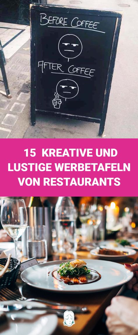 Marketing Goals: 15 kreative Werbetafeln von Restaurants - Wir können euch auch nicht verraten, wie die Restaurantbetreiber auf die Sprüche gekommen sind #marketing #werbetafel #kreativ #lustig #restaurant Restaurant Service, Marketing Goals, Chalkboard Quote Art, Coffee Shop, Cafe, Restaurant, Table Decorations, Marketing, Coffee