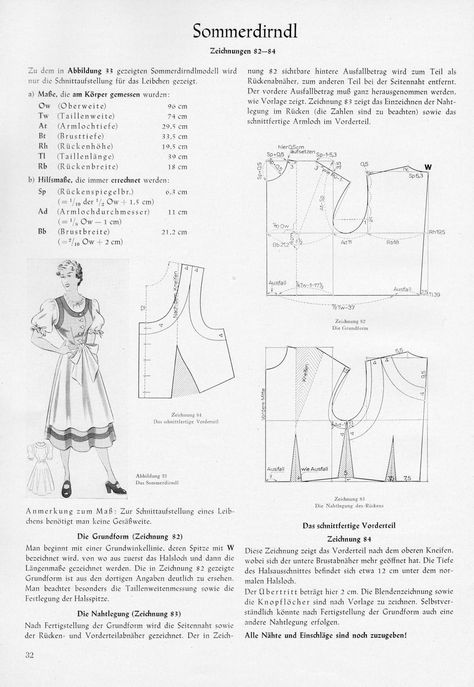 Drindl Dress Pattern, Dirndl Pattern, Diy Ken Doll Clothes, Vintage Clothes Patterns, Patterns For Fashion, Retro Sewing Patterns, Sewing Tops, Dirndl Blouse, Nothing Special