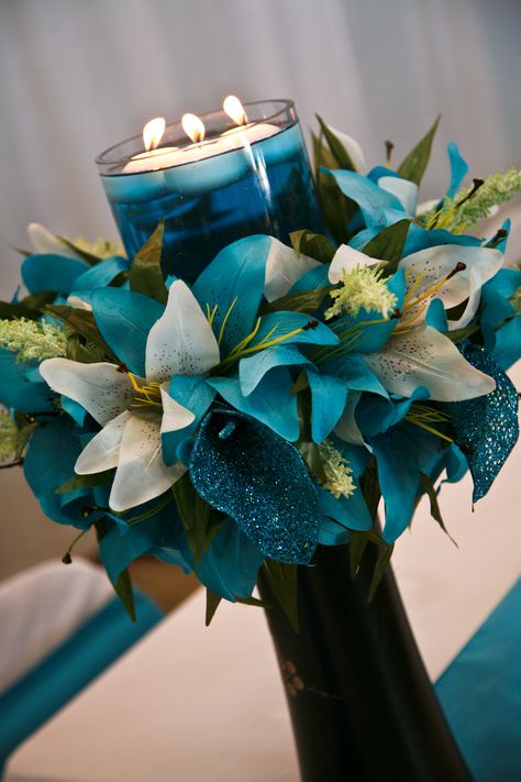 Teal Wedding Decorations Centerpieces, Teal Centerpieces Diy, Aqua Centerpieces, Turquoise Wedding Centerpieces, Teal Wedding Centerpieces, Navy Wedding Centerpieces, Teal Centerpieces, Teal Wedding Theme, Ballerina Centerpiece